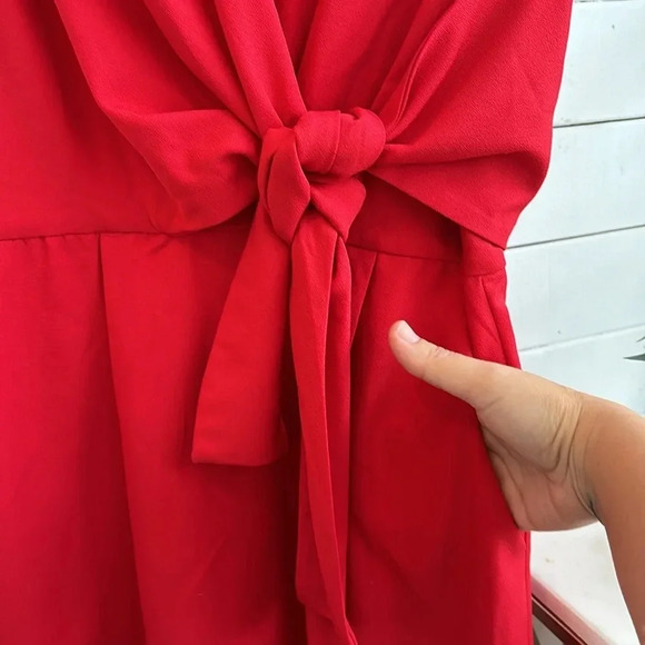 Lulus Zealous Love Red Tie-Front Midi Dress - Picture 6 of 15